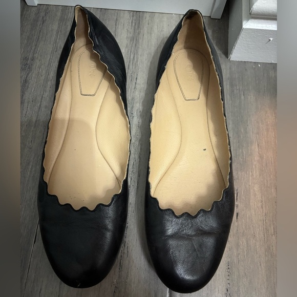 Chloe Lauren Leather Ballet Flats - Picture 1 of 6